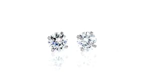 1.00 ct. t.w. CZ Stud Earrings in 14kt White Gold