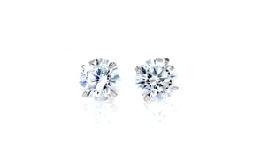 2.00 ct. t.w. CZ Stud Earrings in 14kt White Gold
