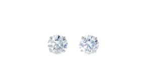 3.00 ct. t.w. CZ Stud Earrings in 14kt White Gold