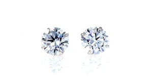 4.00 ct. t.w. CZ Stud Earrings in 14kt White Gold