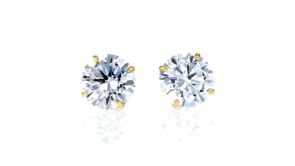4.00 ct. t.w. CZ Stud Earrings in 18kt Yellow Gold