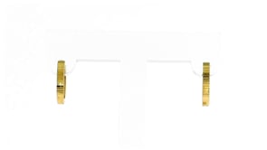 14kt Yellow Gold Diamond-Cut Huggie Hoop Earrings
