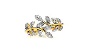 33 ct. t.w. Diamond Vine Ring in 18kt Gold Over Sterling