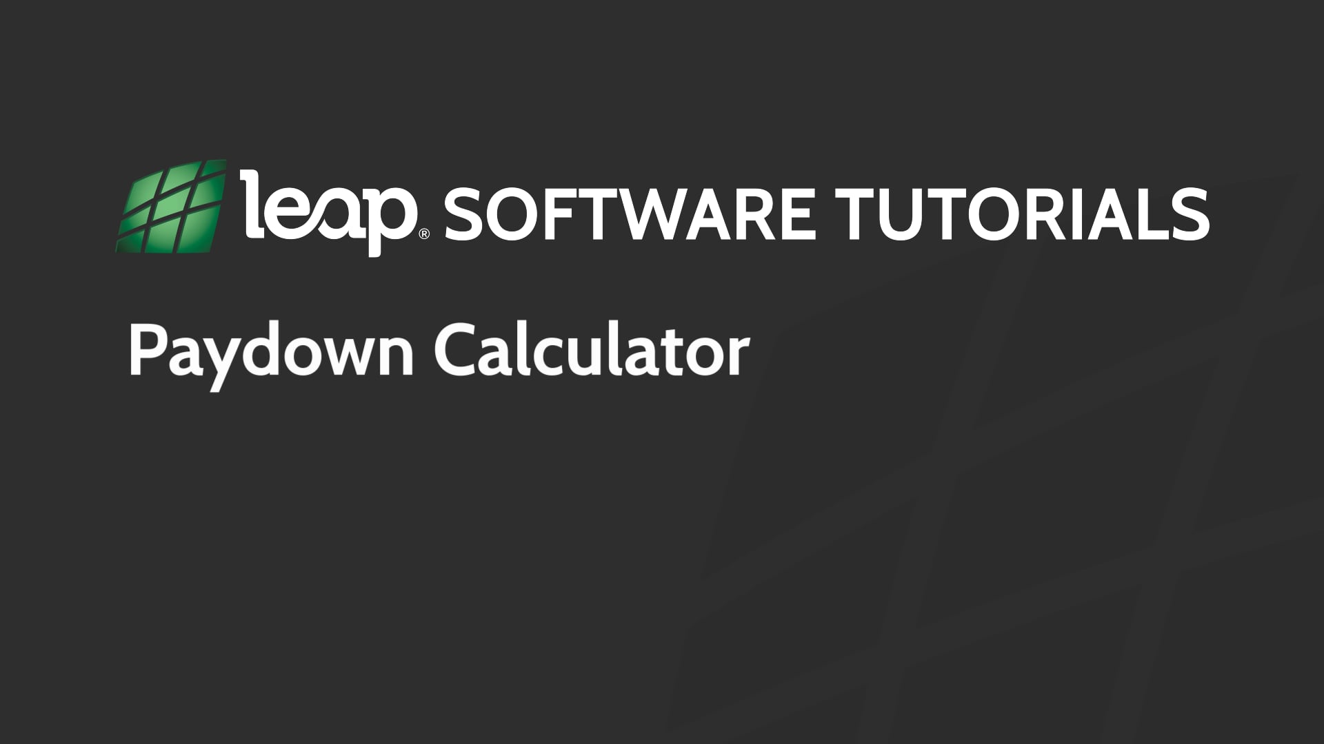 Paydown Calculator