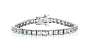 5.25 ct. t.w. Aquamarine Tennis Bracelet in Sterling Silver