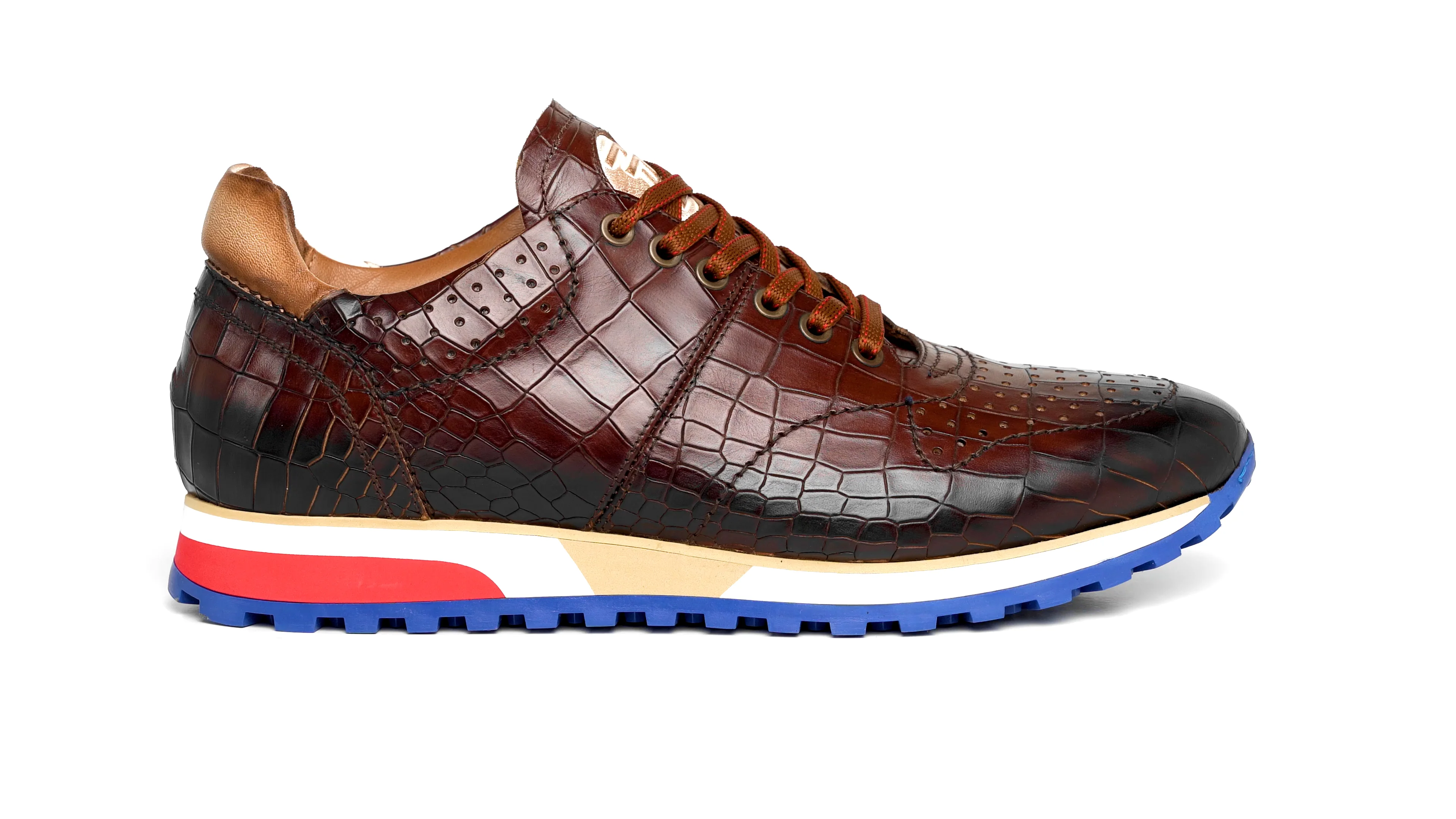 Zelli Rocco Sneakers Brown | MensDesignerShoe.com