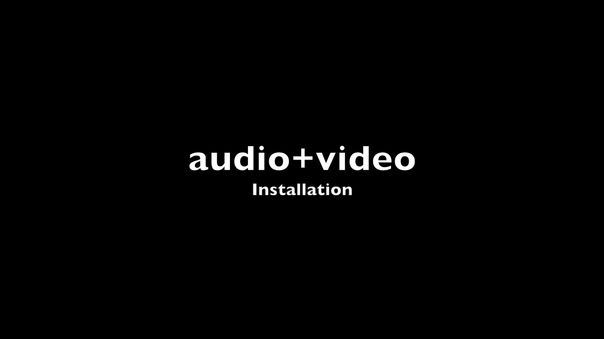 Audio+Video Installation on Vimeo