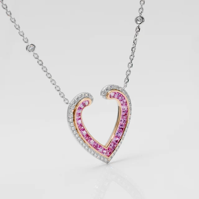 Pink Sapphire Necklace - Jewelry by Cari