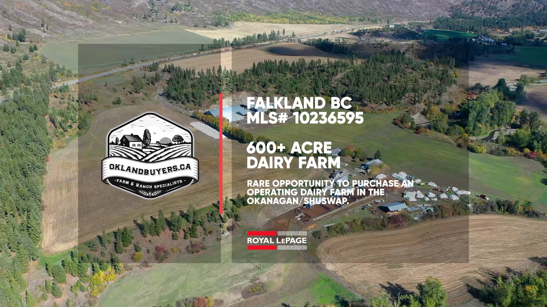 600+ Acre Dairy Farm 4147 HWY 97N, Falkland BC on Vimeo