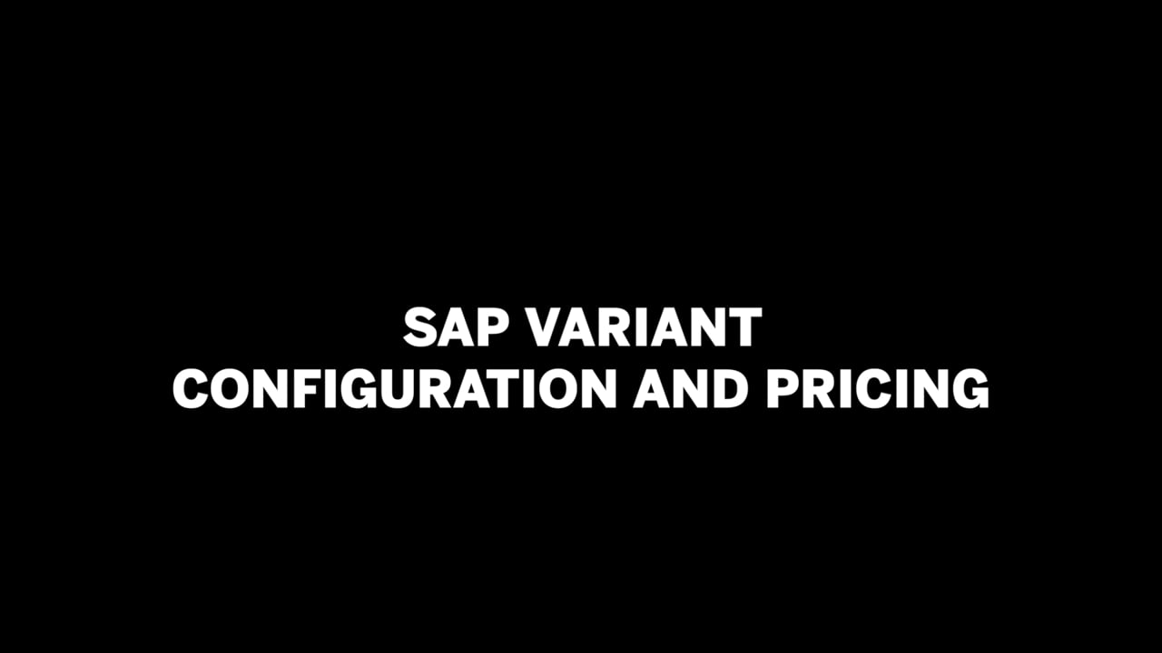 SAP Variant Configuration And Pricing - Solution B... - SAP Community