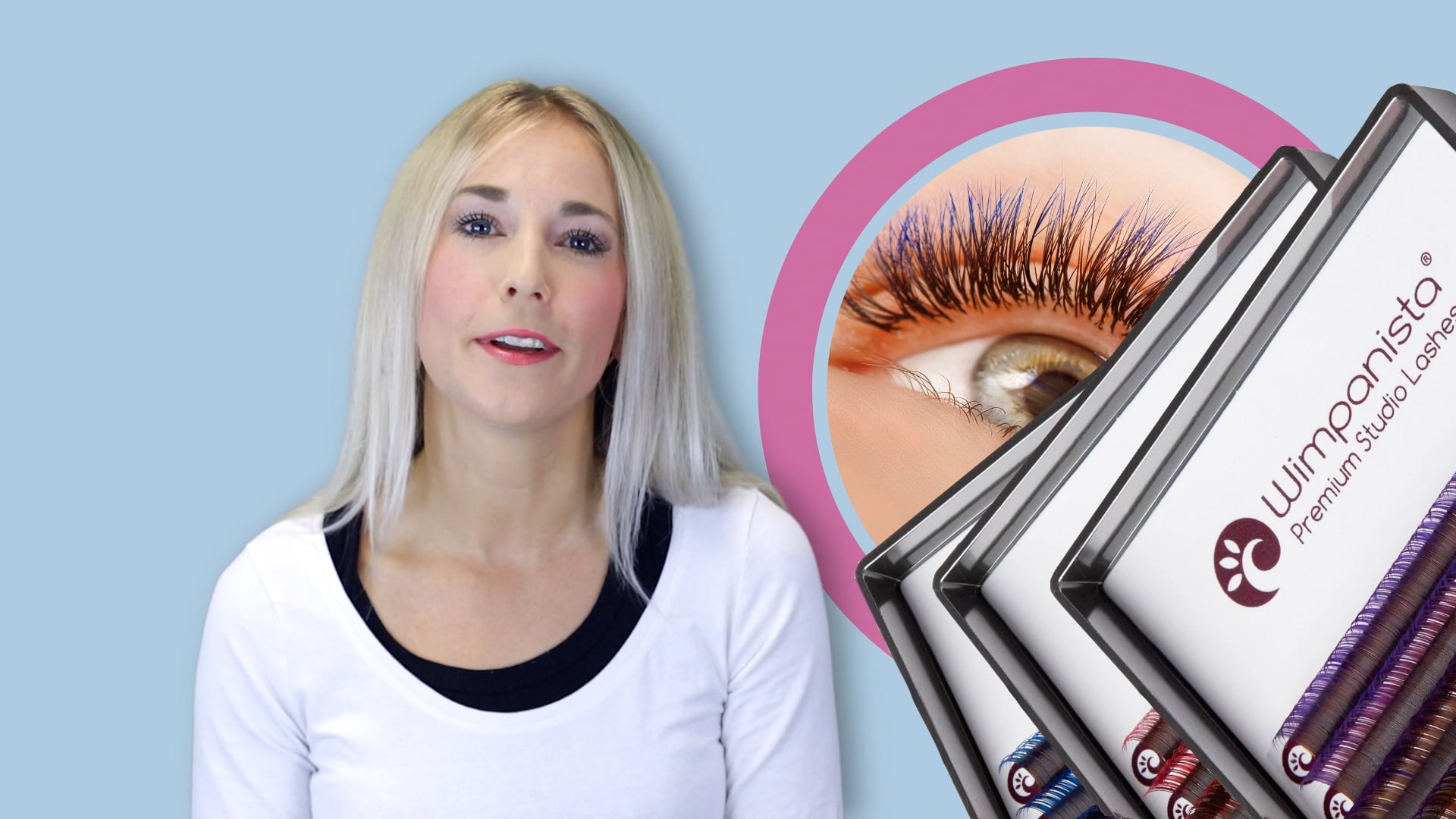 Ombré Wimpern Violett – Seidenwimpern D Curl 0,07 Mm, Längenmix 8–15 Mm Für Wimpernverlängerung (16 Streifen)