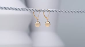 8mm 14kt Yellow Gold Bead Drop Earrings
