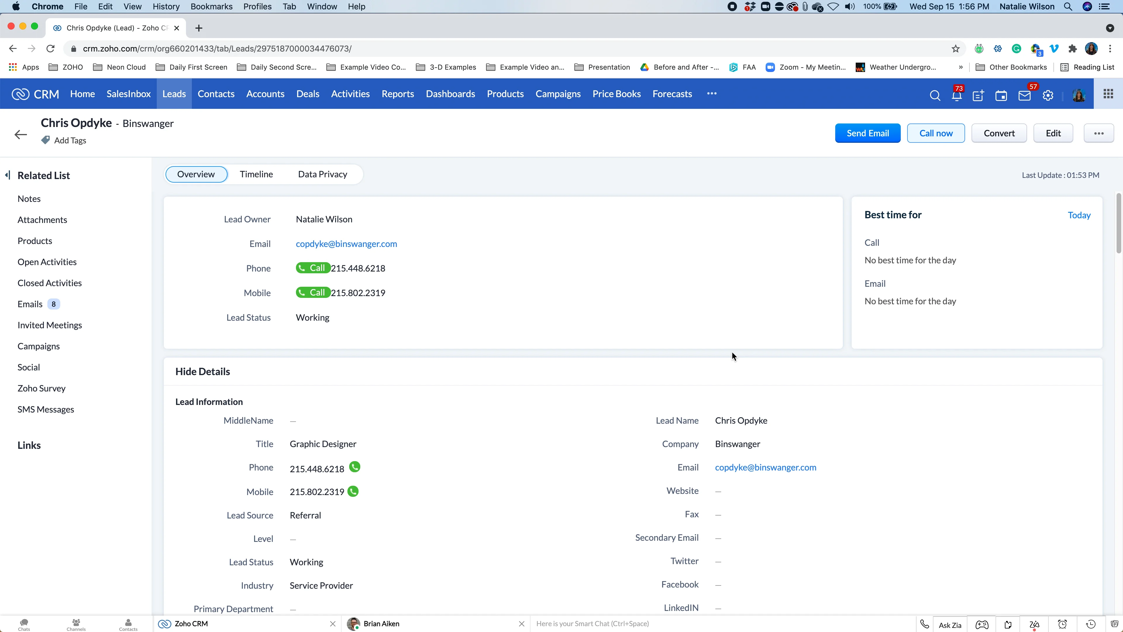 Sales - How to Convert a Lead to a Contact into ZOHO CRM on Vimeo