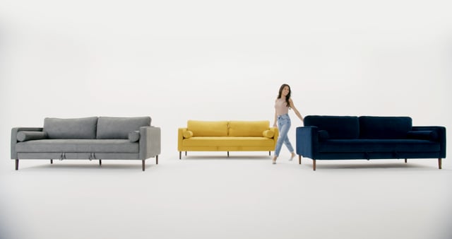 Nouhaus Module Ergonomic Sofabed // Bordeaux - MicroFiber video thumbnail
