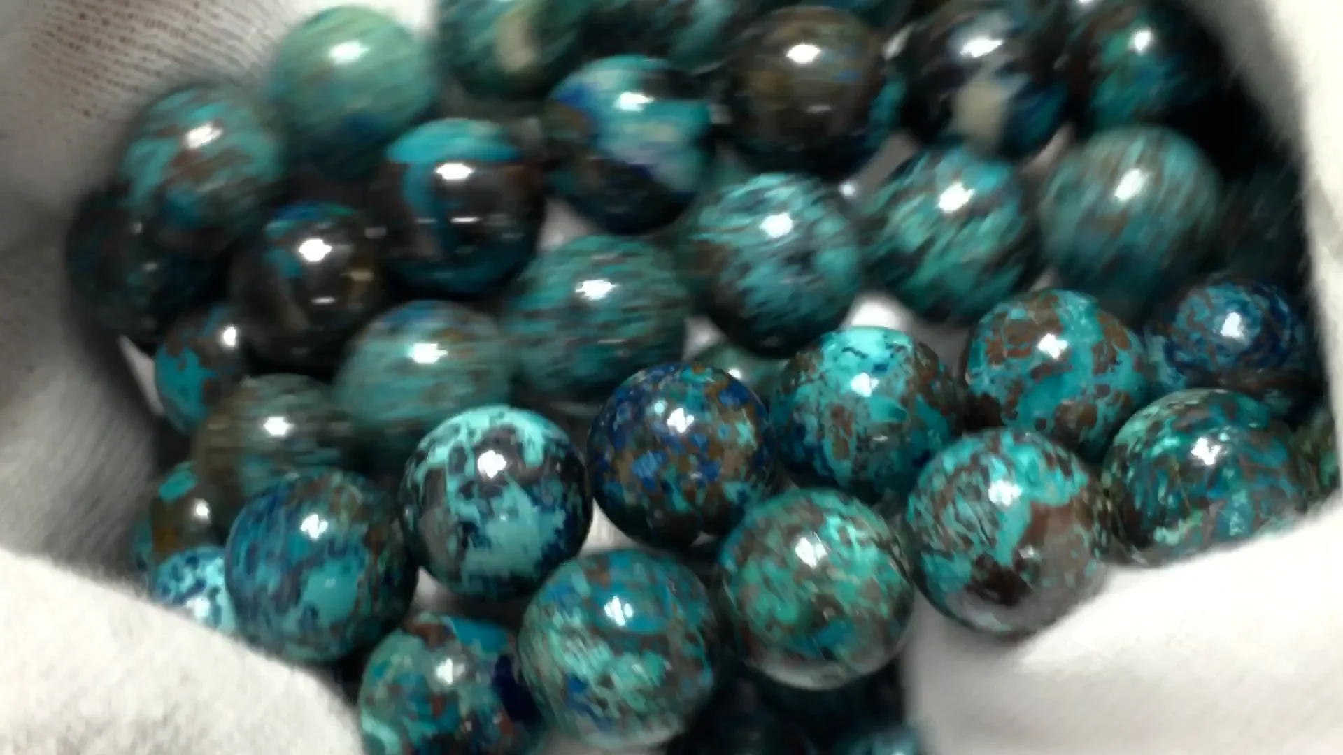 7444Y 【1点物】AAA☆ペルー産 アズロマラカイトインクリソコラ 10mm