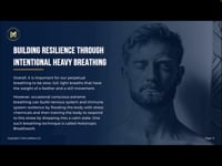 Building Resilience Through Intentional Heavy Breathing