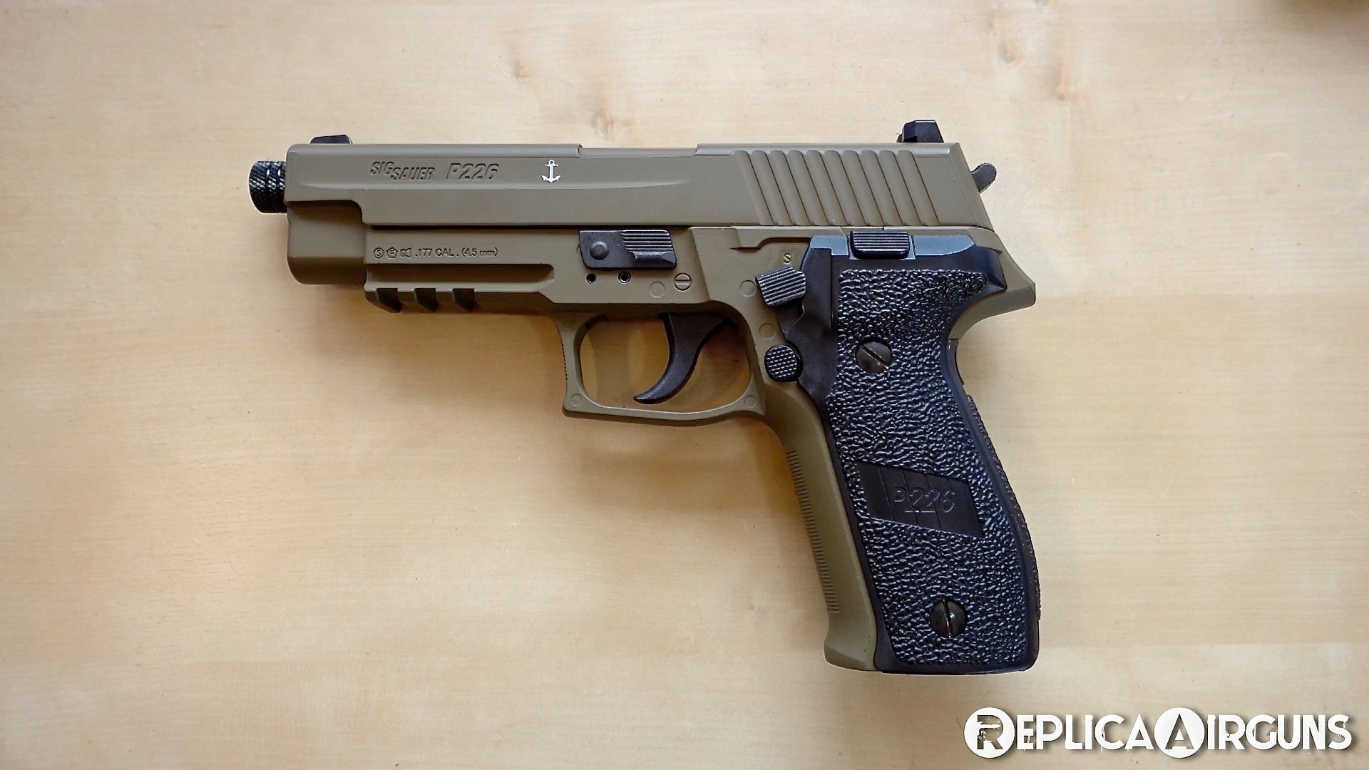 Sig Sauer ASP P226 CO2 Blowback .177 Caliber Pellet Pistol Table Top Review