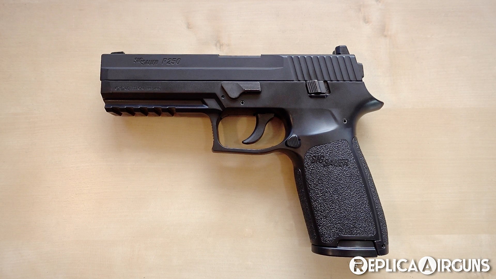 Sig Sauer ASP P250 CO2 Blowback .177 Caliber Pellet Pistol Table Top Review