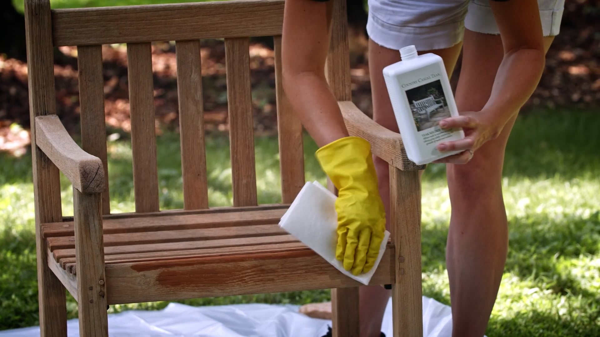 How to Clean Teak Outdoor Furniture Applying Mildew Shield on Vimeo