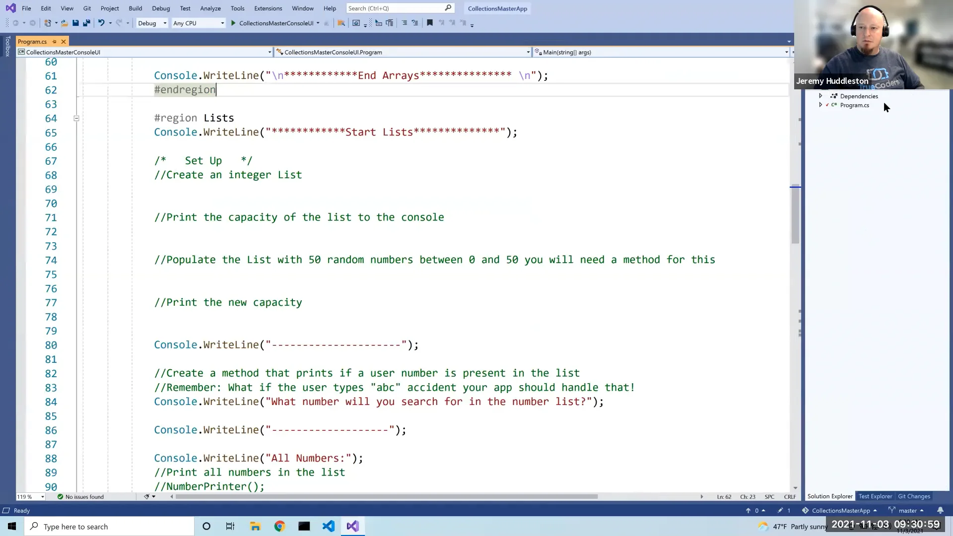 Collection Master Exercise Part 2 - Lists on Vimeo