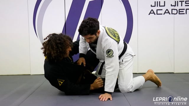 Half Guard Escape to Side Control with Lapel Control