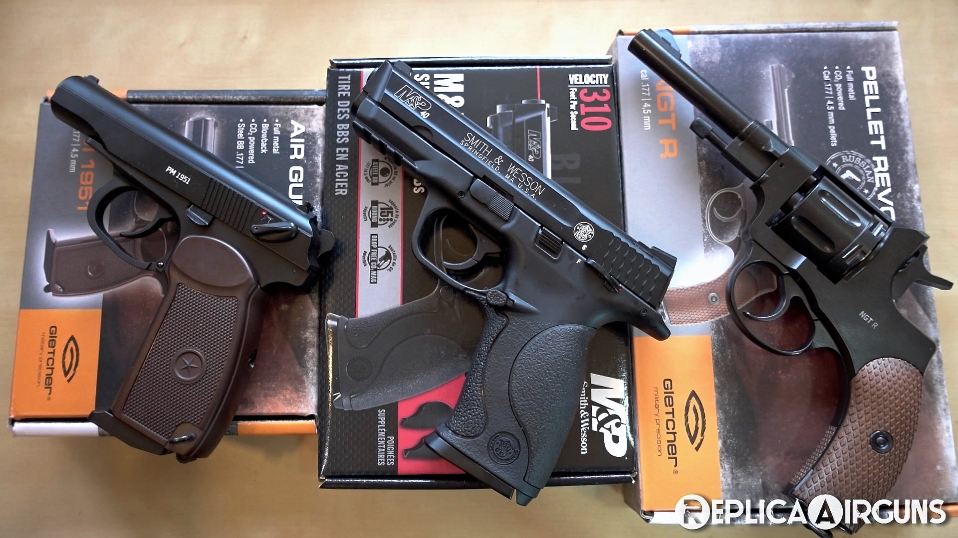 Umarex S&W M&P40 - Gletcher PM 1951 and NGT R CO2 Pistol Preview