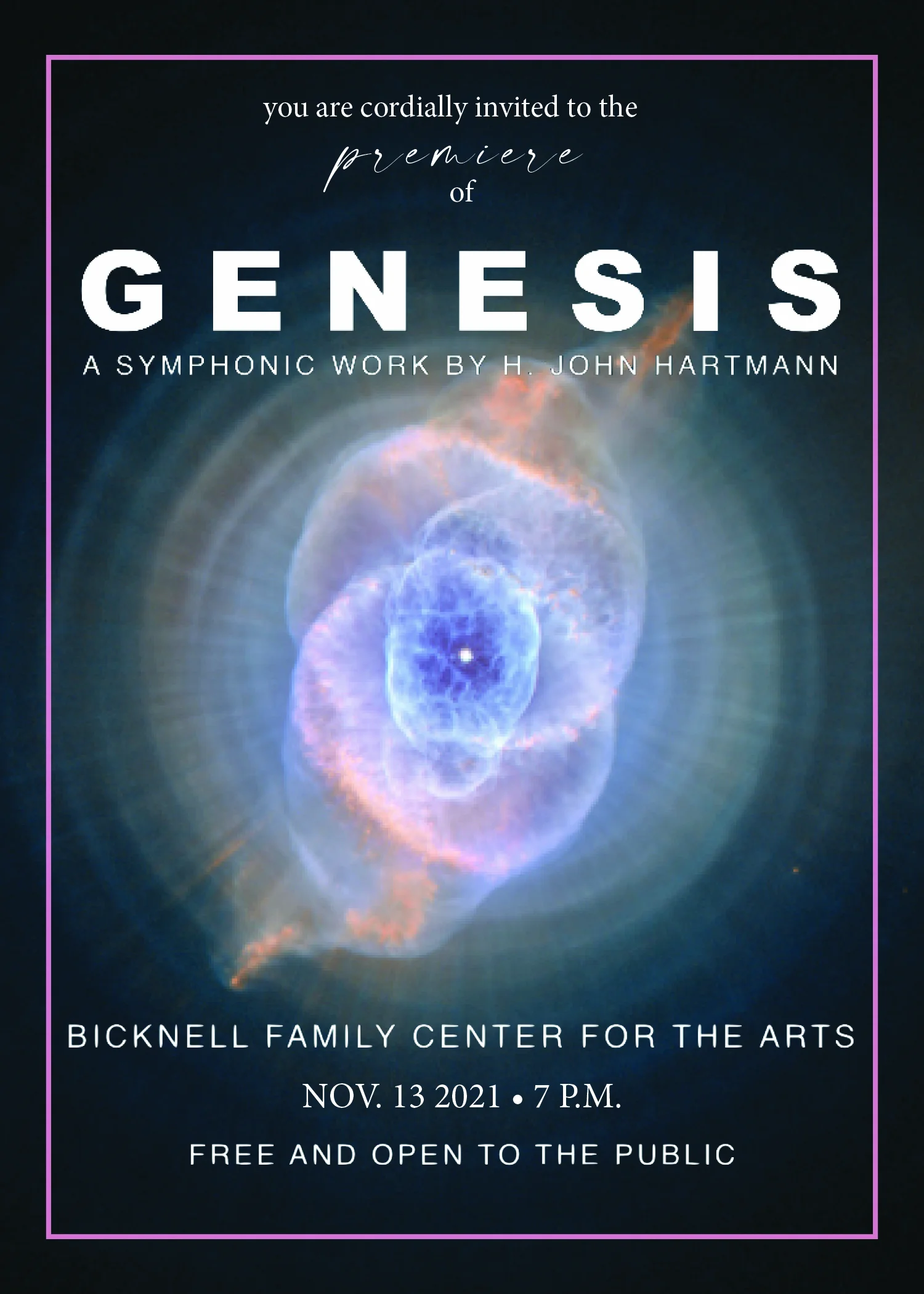 2021-11-12 Genesis: A Symphonic Work by H. John Hartmann on Vimeo