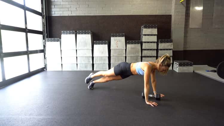 Pushup to Side Plank with Weight