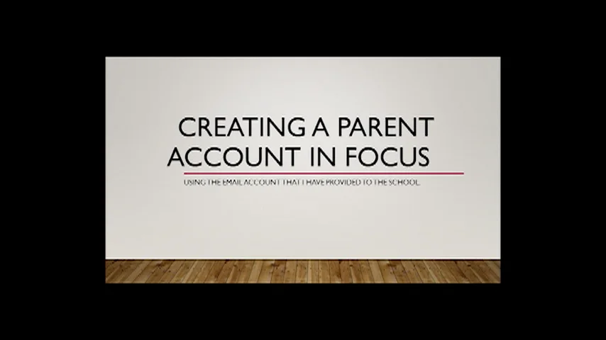 Creating a Parent Account