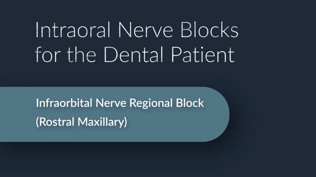 Dental Nerve Blocks 1 - Infraorbital Nerve Regional Block_short