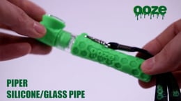 Ooze Bowser Silicone Pipe / Loose / Black & Green
