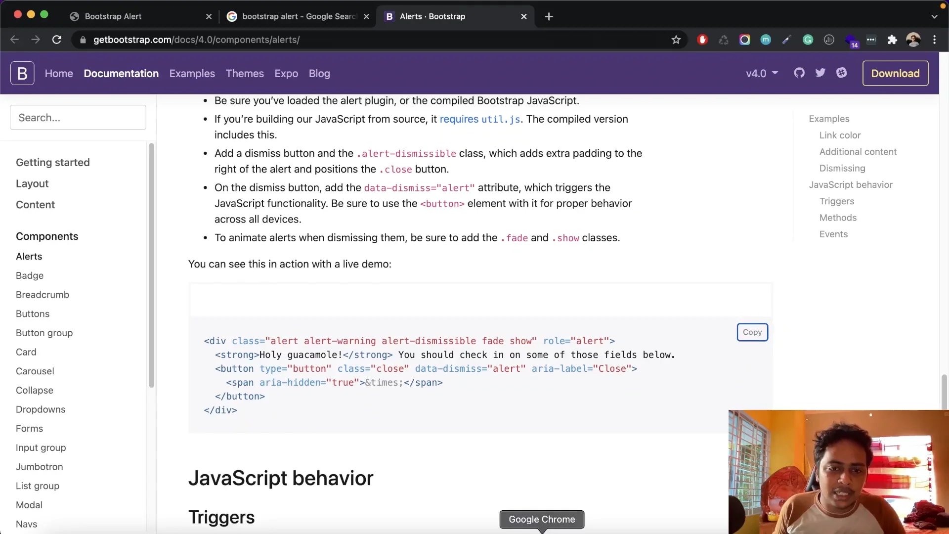 Bootstrap Alert.mp4 on Vimeo