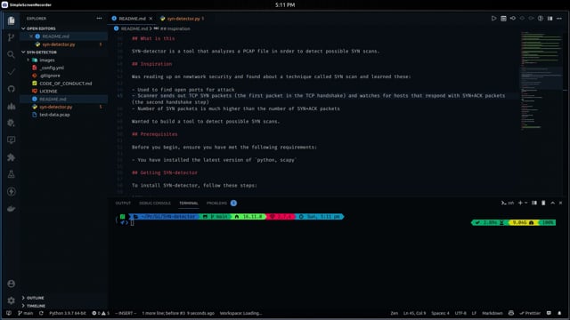 SYN-detector demo