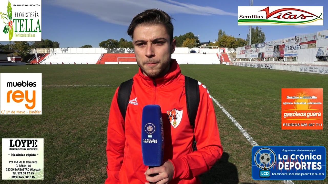 JORGE RUÍZ (Jugador Barbastro) UD Barbastro 0-0 CF Utebo / Jornada 10 / 3ª División