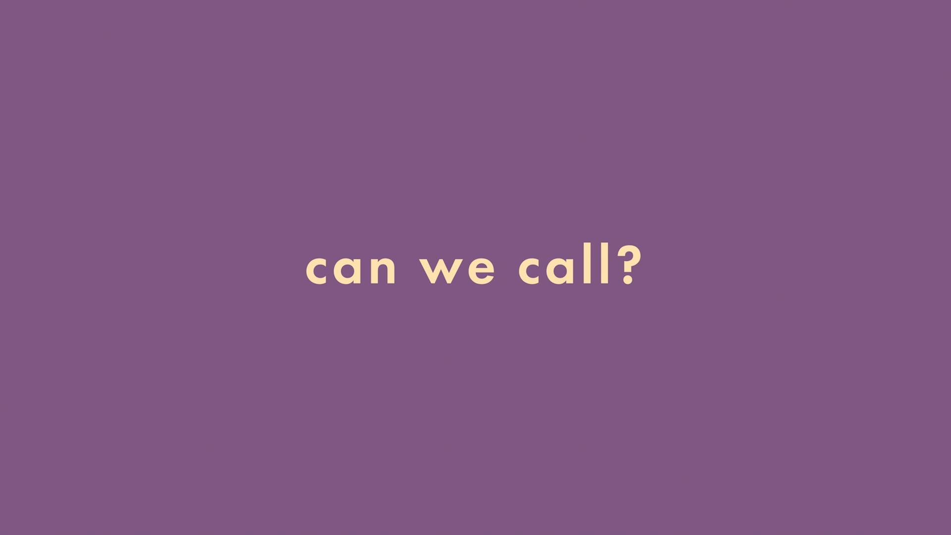 can we call? (2021)