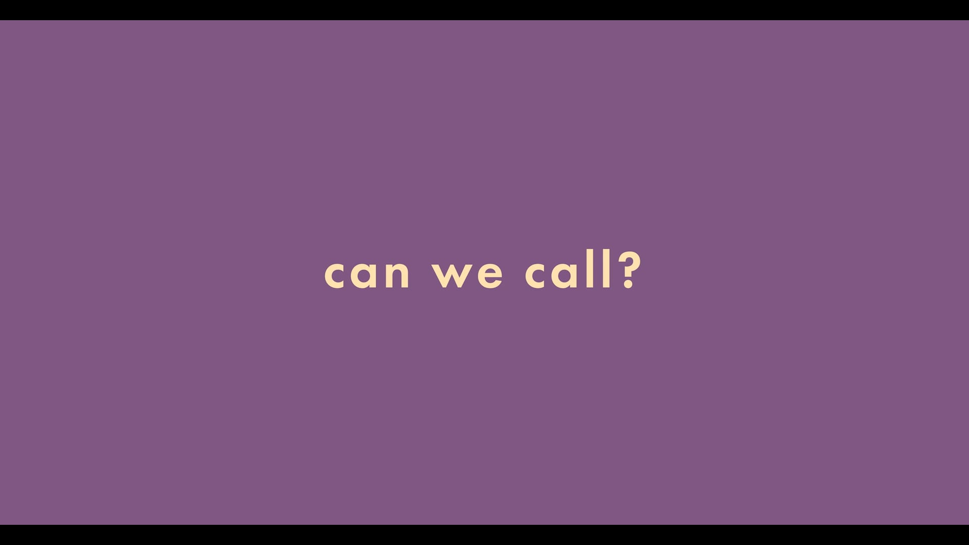 can we call? (2021)