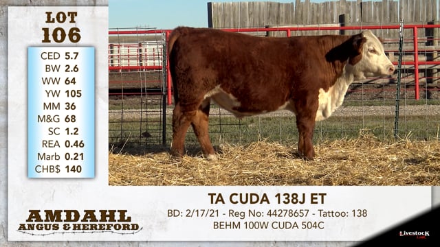Lot #106 - TA CUDA 138J ET