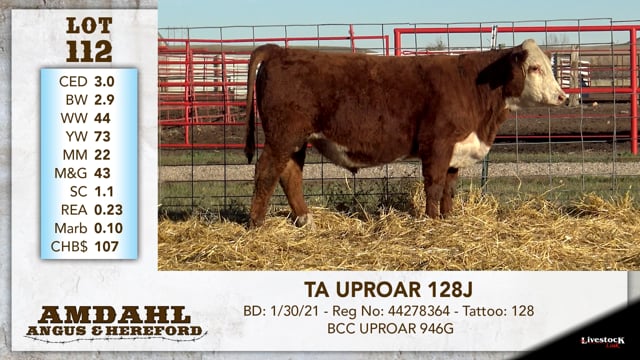 Lot #112 - TA UPROAR 128J