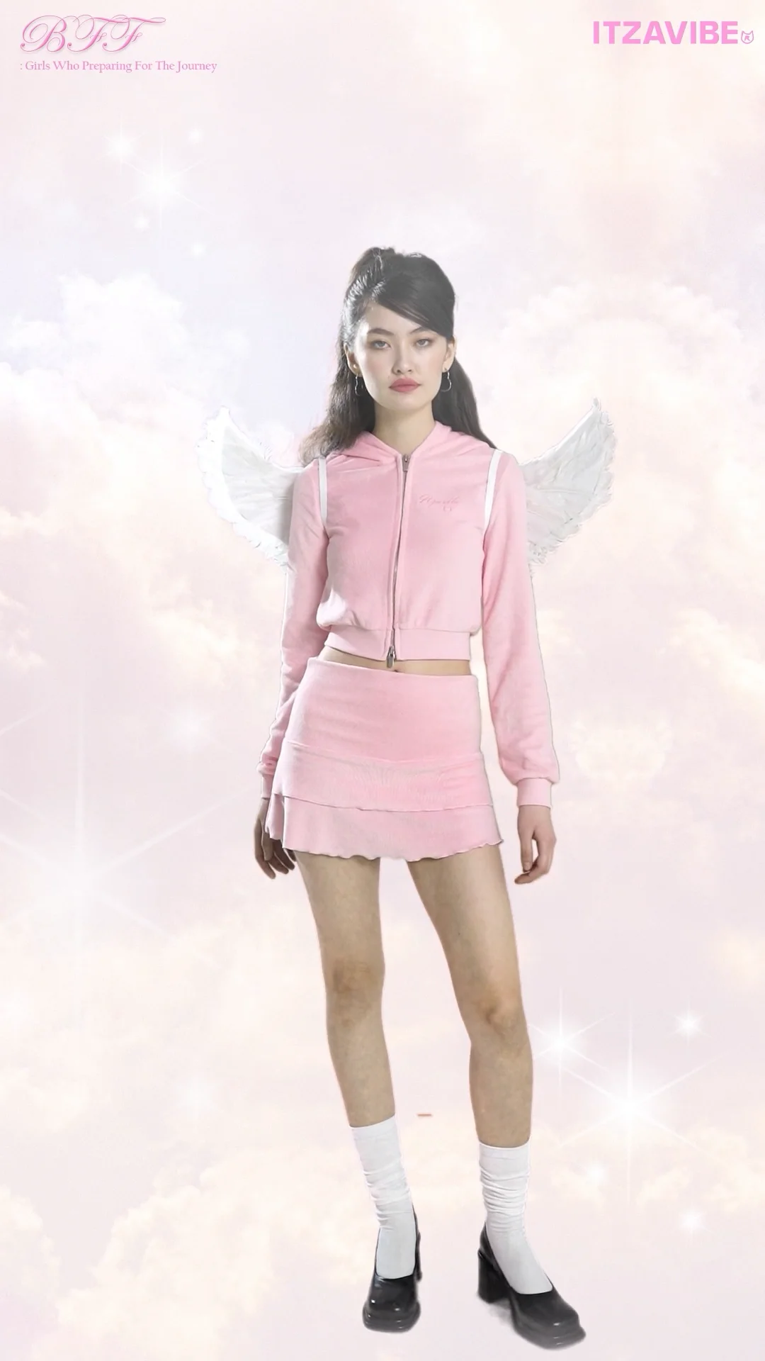 ITZAVIBE | TERRY RUFFLE SKIRT 스타일링