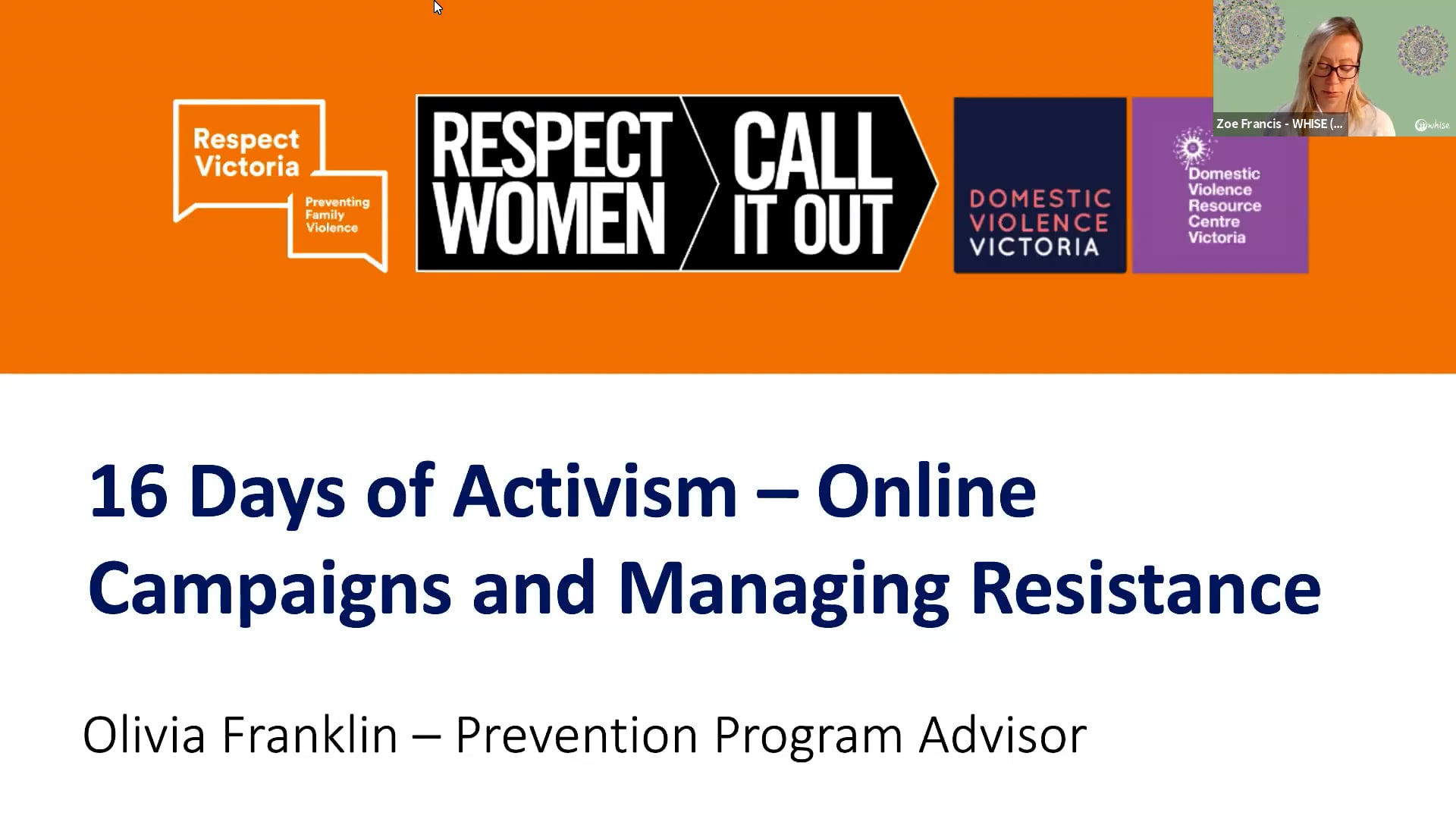16 Days of Activism - Online Campaigns and Managing Resistance on Vimeo