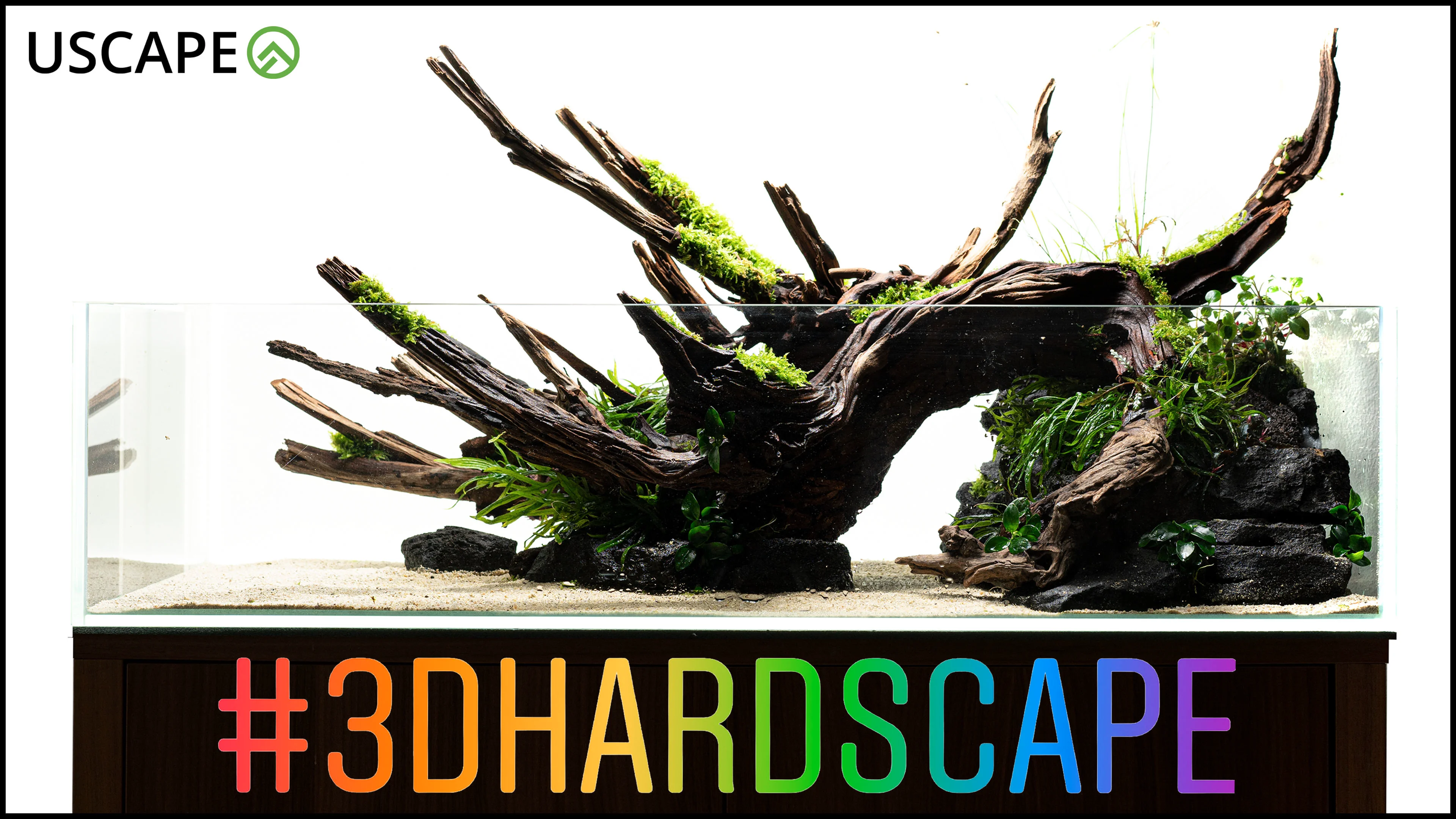 Aquascaping 3D Wurzeln und Steine von USCAPE mit 3D Vorschau und AR ...