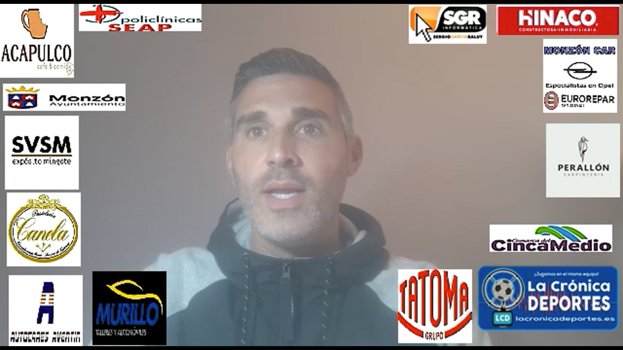 CRISTIAN ABAD (Entrenador Monzón) CD Cariñena 2-2 AT Monzón / J 10 / 3ª División