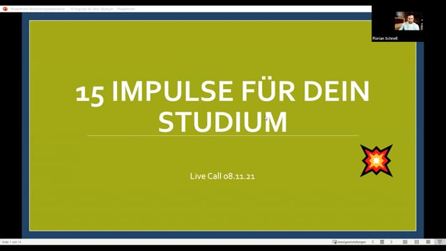 15 Impulse für dein Studium (08.11.21)