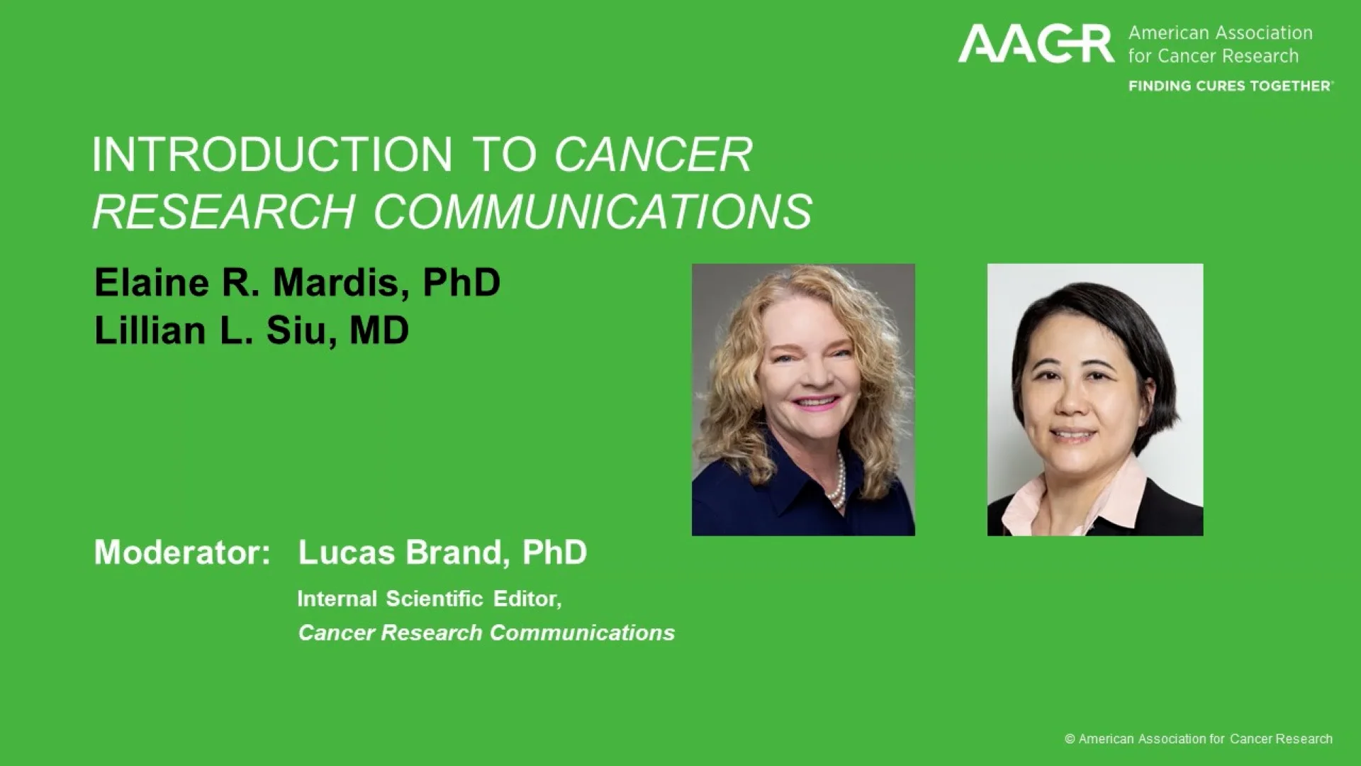 Introduction to Cancer Research Communications