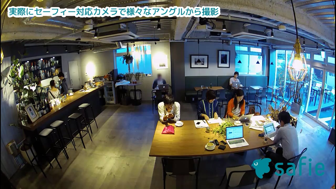 カフェで様々なアングルを撮影した動画
