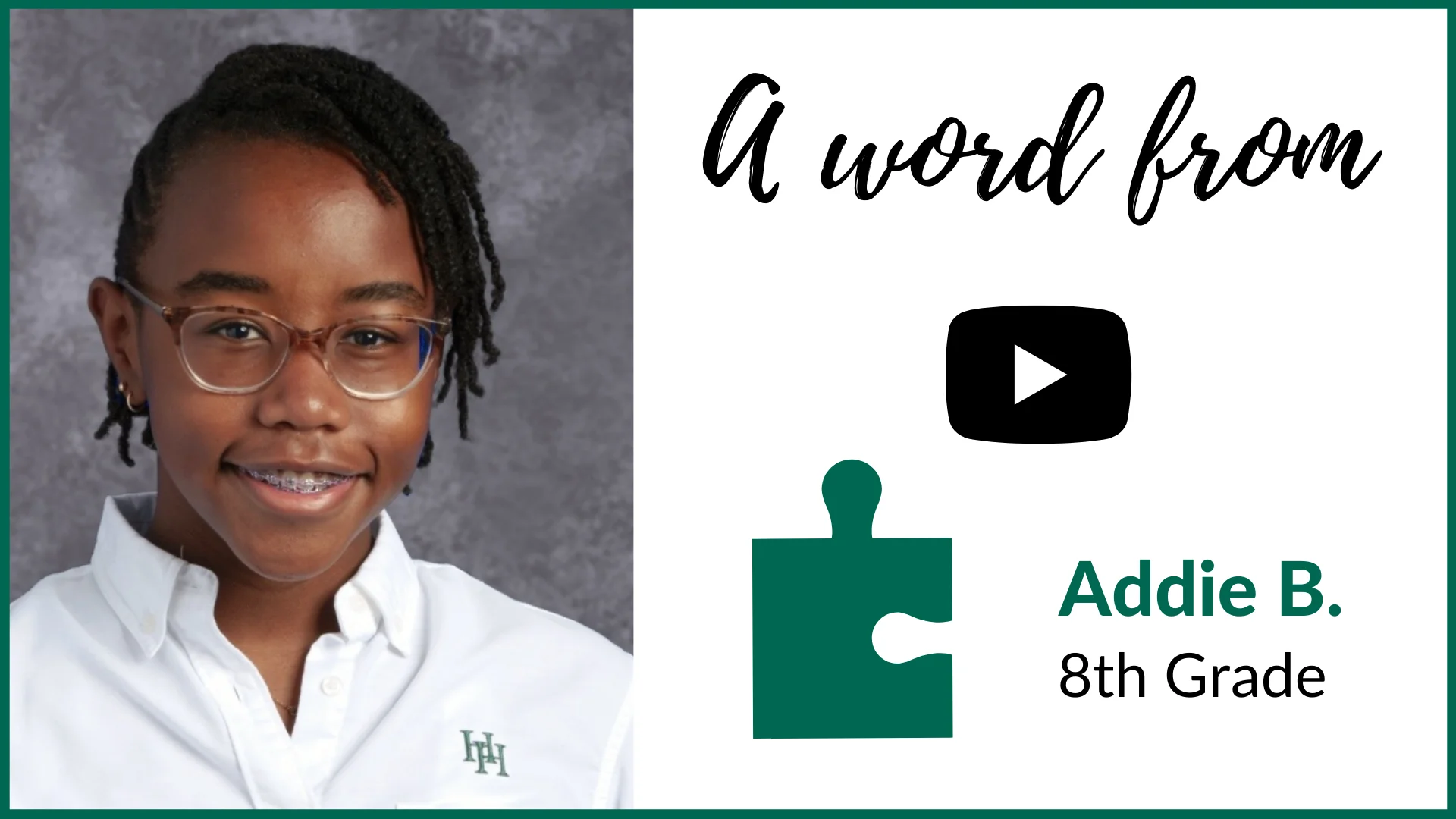 A Word from MS Student Addie B. on Vimeo