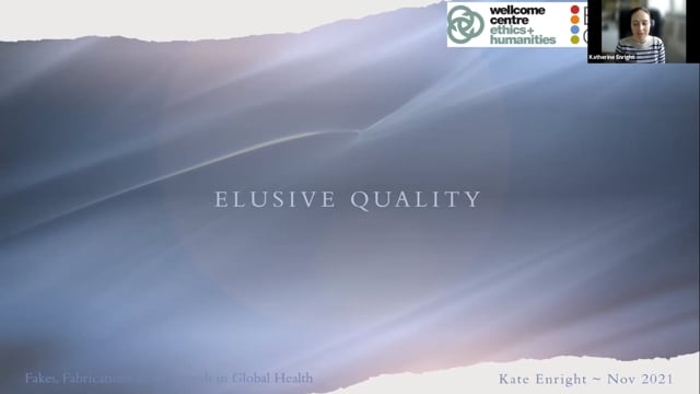 Perspectives on Substandard & Falsified Medical Products (13 min talk)