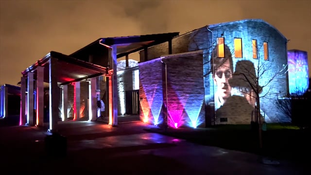 Filmprojektion Sigurd Lewerentz - Östra Kyrkogården, Malmö