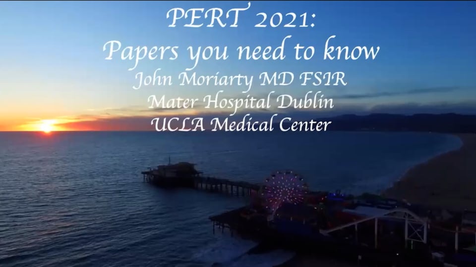Impactful Papers since PERT 2020<br>John Moriarty, MD