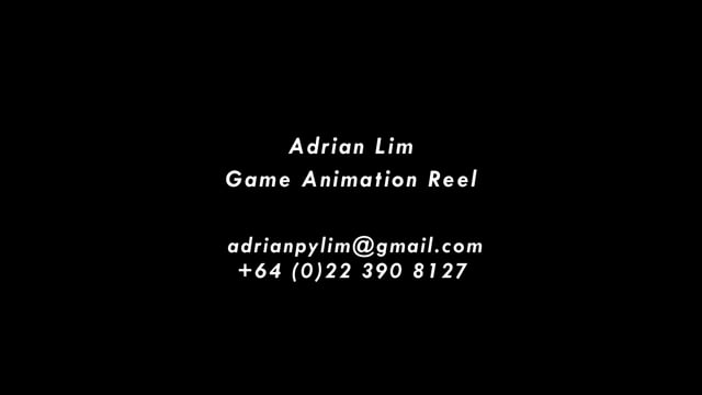 Adrian Lim -  Game Animation reel. 2021